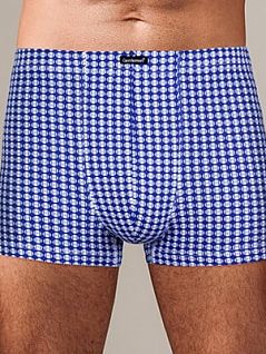 Хлопковые мужские трусы боксеры синего цвета в клетку Gentlemen SIGS7723
