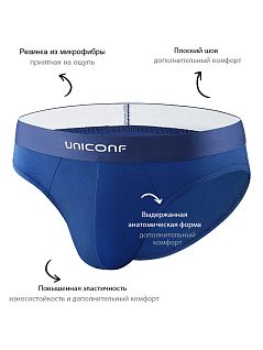 Мужские слипы на контрастной резинке Uniconf VOUniconf_PB44 Синий Синий