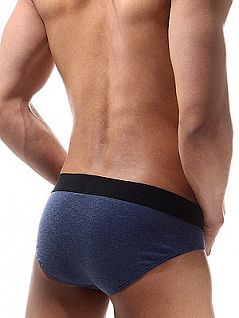 Мужские стильные трусы слипы синие Oboy Jeans 6020c51
