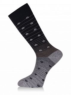 Мягкие мужские носки LT5618 Sis черный-серый-бежевый (набор из 3х штук)