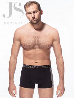 Облегающие боксеры с контрастными вставками Enrico Coveri JSEB 1677 boxer nero