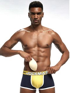 Облегающие боксеры на широкой резинке темно-синего цвета JOCKMAIL RTJM6038-16
