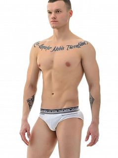 Мужские слипы из хлопка на заниженной посадке Jolidon DTТн69бл White