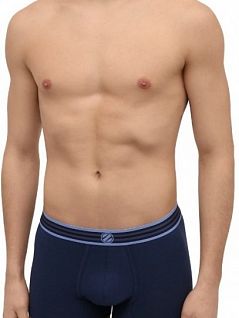 Хлопковые боксеры на пришивной резинке темно-синего цвета Ermenegildo Zegna N3LC61400c422