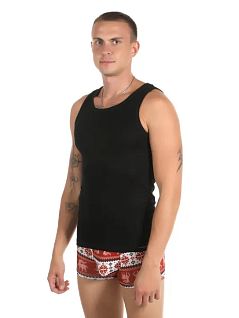 Мужская майка из модала и шелка черного цвета BALDESSARINI RT90027/6010 9009