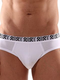 Мужские трусы мини белые со стильным поясом Oboy Individual 4780c02