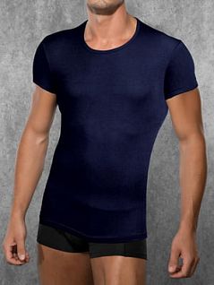 Мужская темно-синяя футболка Doreanse Ribbed Modal Collection 2545c05 распродажа