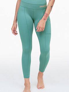 Спортивные женские легинсы-тайтсы зеленого цвета Chantelle CA6670c03N