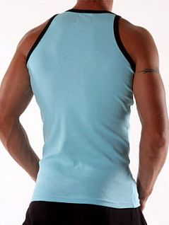Мужская голубая спортивная майка из хлопка Oboy Sport Boys 8042c05