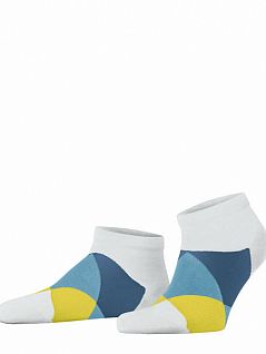 Короткие носки с современным рисунком аргайл Burlington 21063 Clyde SN Белый (2000)