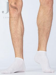 Комфортные носки из хлопка на тонкой резинке Hobby Line JSHOBBY JSHOBBY 016 мужские укороченные х/б однотонные, гладкие (5 пар) белый