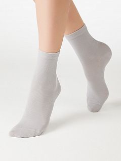 Женские носки с плоским швом на мыске MiNiMi JSMINI COTONE 1202 (5 пар) grigio chiaro min