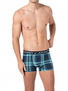 Боксеры в клетку из хлопка и модала Jockey 193103H (муж.) Синий 463
