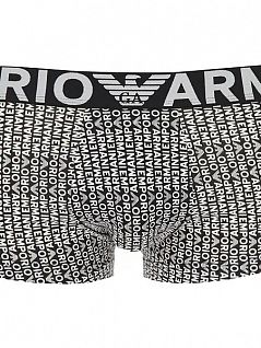 Эластичные боксеры на пришивной резинке с логотипом бренда EMPORIO ARMANI 1112901а508армани Черный-белый 6221