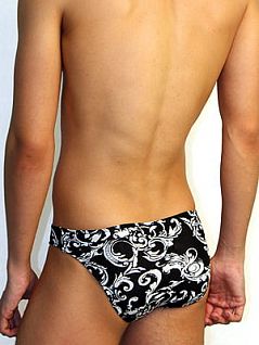 Мужские трусы черно-белые Doreanse Black and White Ornaments 1299c01