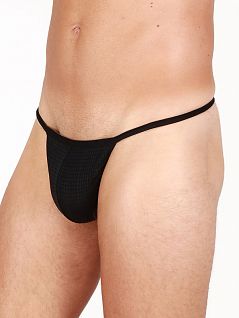 Стринги из тонкого и мягкого полупрозрачного материала в мелкую однотонную клетку HOM 40c1790c0004 распродажа