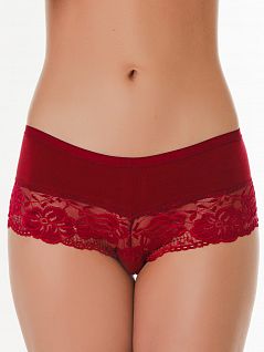 Трусы женские шорты (бордовый) Sis LTB333-18