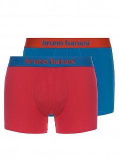 Комплект из двух мужских трусов боксеров голубого и малинового цветов Bruno Banani Flowing 22011388бруно ГолубойМалиновый