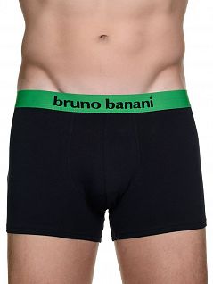 Комплект из 2 мужских трусов боксеров зеленого и черного цветов Bruno Banani Flowing 22011388бруно Черный-зеленый