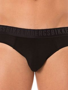 Шелковистые брифы на широкой резинке на низкой посадке Bikkembergs б41312л09бикк Черный 2000