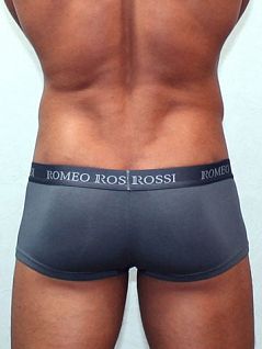 Эластичные мужские трусы микро хипсы серого цвета Romeo Rossi Heaps R5001-4 распродажа