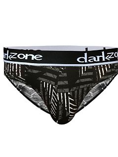Хлопковые брифы с принтом черного цвета DARKZONE RTDZN6387