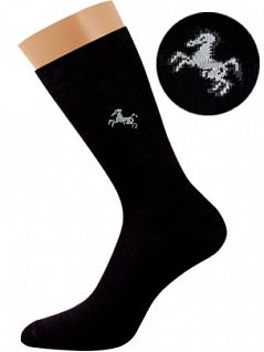 Мягкие носки с усиленной пяткой и мыска Griff JSB1 CLASSIC лошадь (5 пар) nero