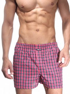 Яркие мужские семейные трусы в мелкую черно-синюю клетку Oboy Trendy Boy 06c9656c61c2