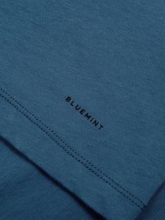Футболка из легкого хлопка с V-образным вырезом синего цвета Bluemint ELVISc907