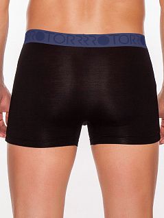 Мягкие и эластичные мужские трусы боксеры черного цвета Torro LFTMX3101 BLACK