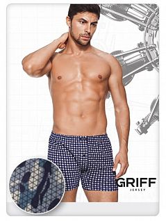 Трусы мужские с контрастным рисунком Griff SIU4101-52 blu (синий)