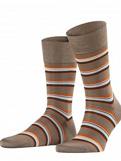 Современные носки в полоску с усиленной пяткой Falke 13387 Multicol Stripe SO Серый