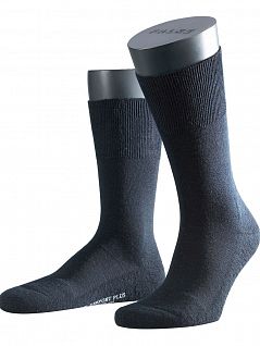 Однотонные мужские носки из мериносовой шерсти Falke 14403 Airport Plus (муж.) Темный-синий 6370
