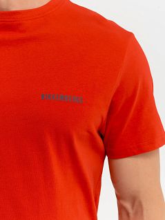 Яркая футболка из дышащей ткани красного цвета Bikkembergs BKK3MTS04cGoji
