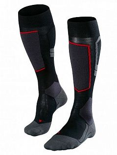 Анатомические гольфы на широкой резинке Falke 16555 SK4 WoolW (жен.) Черный (3010)