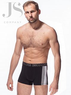 Облегающие боксеры с контрастными вставками Enrico Coveri JSEB 1677 boxer nero