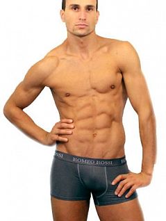 Удобные мужские трусы боксеры серого цвета Romeo Rossi Boxers R6005-4