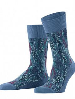 Красивые носки с тонким ромбовидным узором Falke 12441 Urban Jungle SO Синий 6554