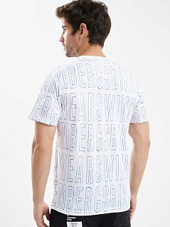 Трикотажная футболка с фирменным принтом белого цвета Bikkembergs BKK25MTS06cWhite