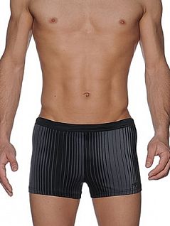 Классические пляжные плавки-макси с чётким графическим принтом HOM Elegant Stripe 07752cZ9 распродажа
