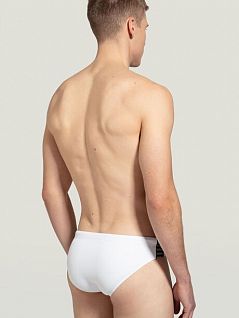 Гладкие плавки брифы из быстросохнующей ткани белого цвета Bikkembergs BKK1MSP07cWhite
