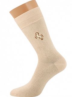 Всесезонные носки из хлопка с рисунком лошади Griff JSB1 CLASSIC лошадь (5 пар) beige grf