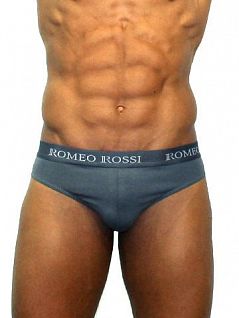 Удобные серые трусы брифы для мужчин Romeo Rossi Briefs R2006-4 распродажа
