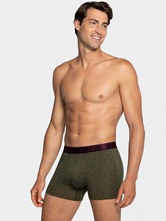 Мягкие боксеры с уплотненным гульфиком хаки цвета IMPETUS FM-1221L63-GN008