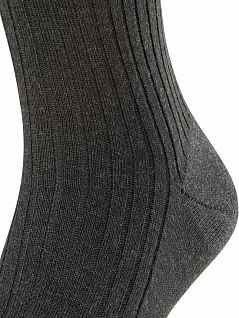 Носки из легкой шерсти мериноса FALKE 14415 Bristol (муж.) Темный-серый (3080)