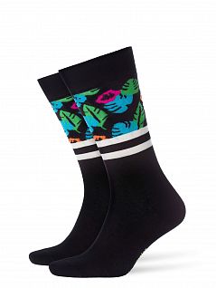Дышащие носки из хлопка Burlington 21803 Tropical Skate Черный 3000