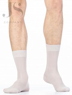 Натуральные носки из гладкой ткани с кеттельным швом Omsa JSCLASSIC 204 (5 пар) grigio chiaro oms