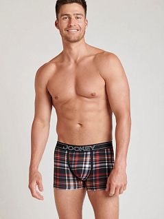 Эластичные боксеры в клетку бордового цвета Jockey 1922232c367