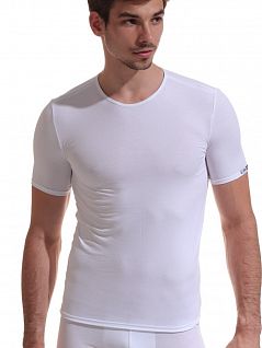 Футболка из хлопка с коротким рукавом Jolidon DTФМ12блн White