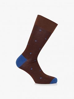 Мужские носки из мягкого хлопка FALKE 13269 Dot SO (муж.) Коричневый (5530)
